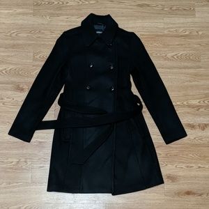 Express Belted Wool Blend Trench Coat